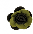 Classic felt  rose Brooch - Green